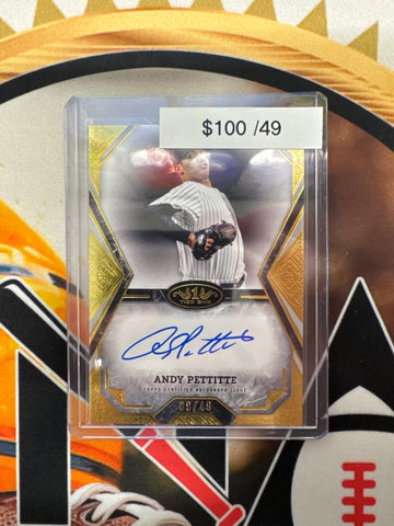 2025 Topps Tier One MLB Andy Pettitte On Card Auto /49