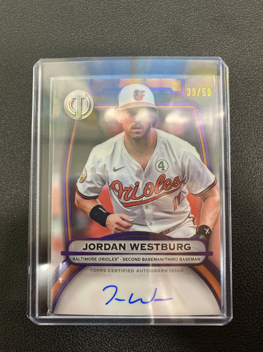 2025 Topps Tribute MLB Jordan Westburg Purple Autograph /50