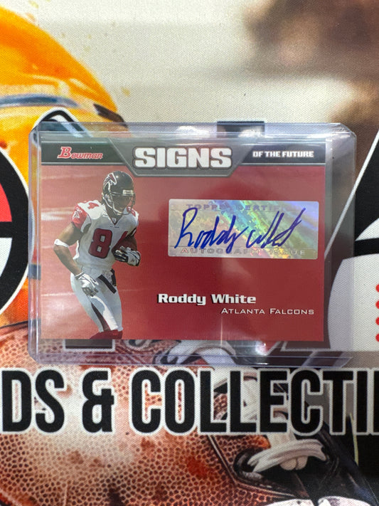 2005 Bowman NFL Roddy White Signs Of The Future Autograph