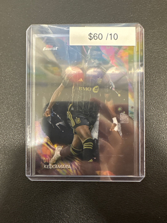 2024 Topps Finest MLS Kei Kamara Uncommon Black Refractor /10