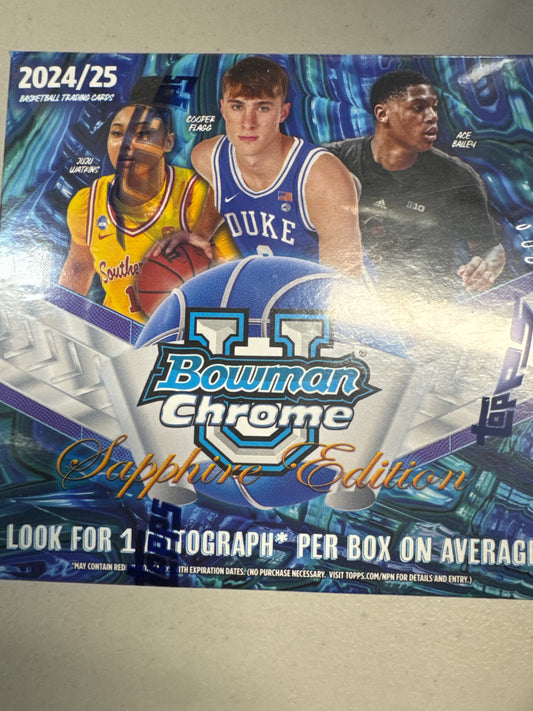 2024-25 Bowman Chrome U Sapphire Edition basketball hobby