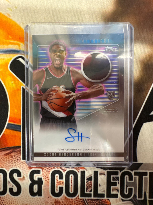 2024 Topps Midnight NBA Scoot Henderson Rookie Patch Autograph