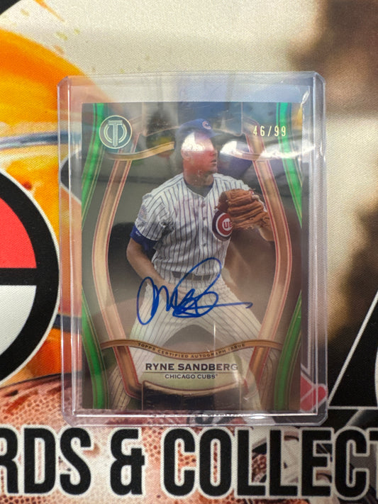 2025 Topps Tribute MLB Ryne Sandberg Pillars Of The Game Autograph Green /99