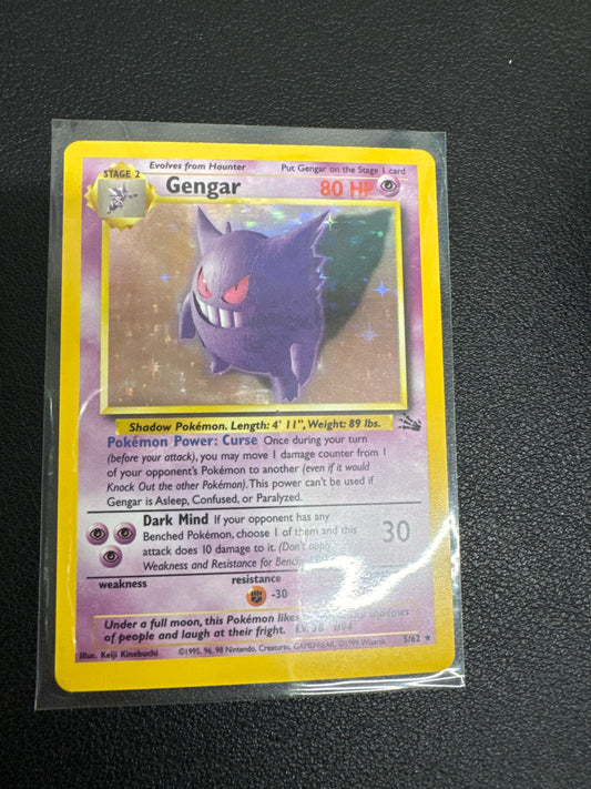 Pokémon Gengar holo 5/62 Fossil LP