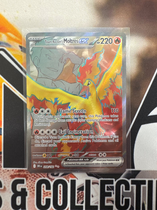 Pokémon Team Rocket’s Moltres Ex 208/182 Destined Rivals