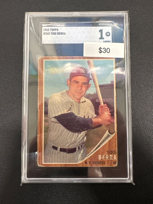 1962 Topps MLB Yogi Berra SGC 1