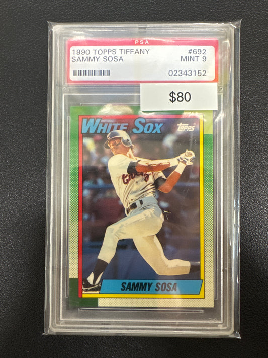 1990 Topps Tiffany Sammy Sosa PSA 9