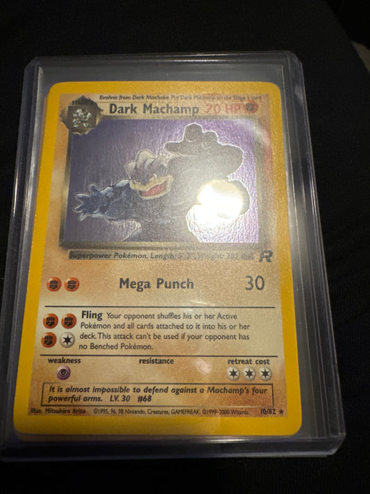 Pokemon Dark Machamp Team Rocket Holo 10/82 LP