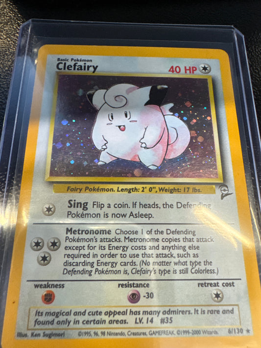 Pokemon Clefairy Base Set 2 Holo 6/130