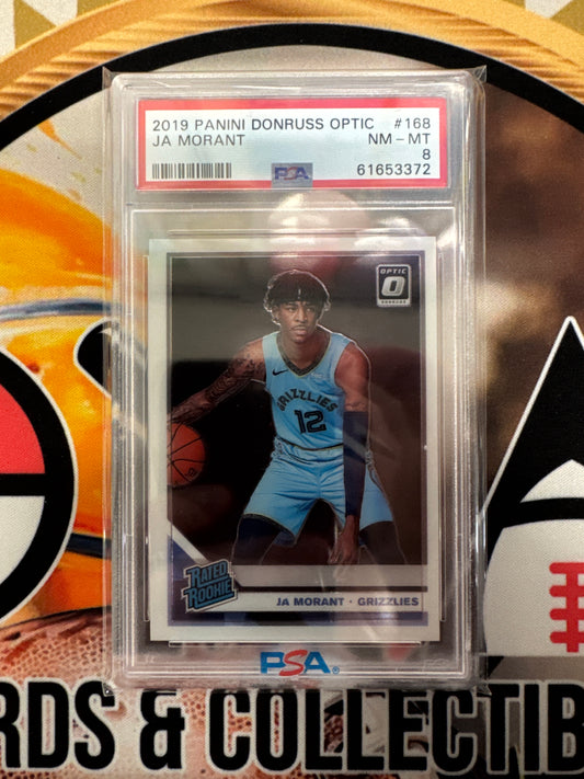 2019 Panini Donruss Optic NBA Ja Morant Rated Rookie PSA 8