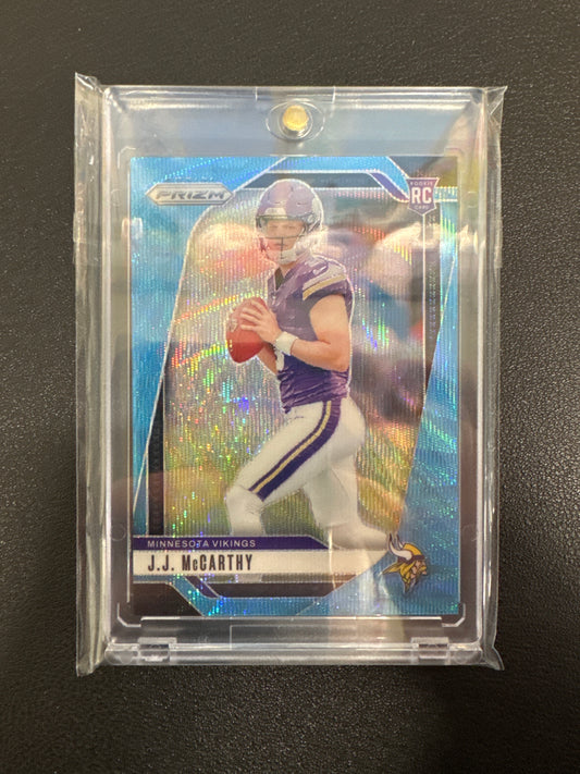 2024 Panini Prizm NFL J.J. McCarthy Rookie Blue Wave /230