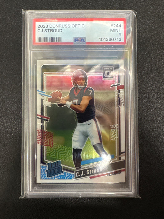 2023 Panini Donruss Optic CJ Stroud Rated Rookie PSA 9