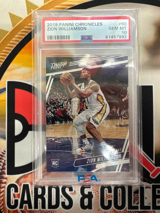 2019 Panini Chronicles NBA Zion Williamson Rookie PSA 10