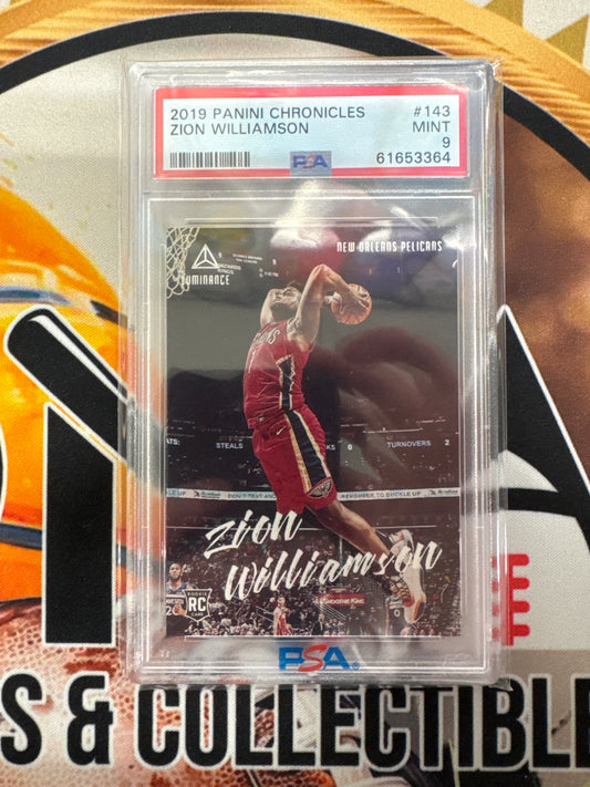 2019 Panini Chronicles NBA Zion Williamson Rookie PSA 9