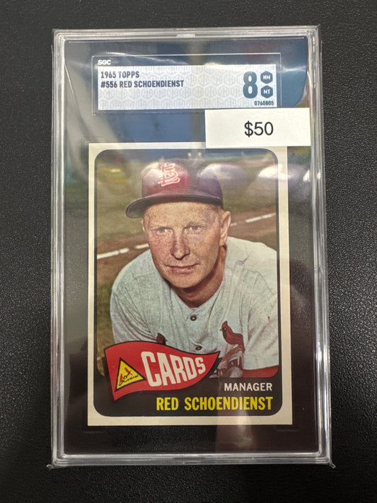 1965 Topps MLB Red Schoendienst SGC 8