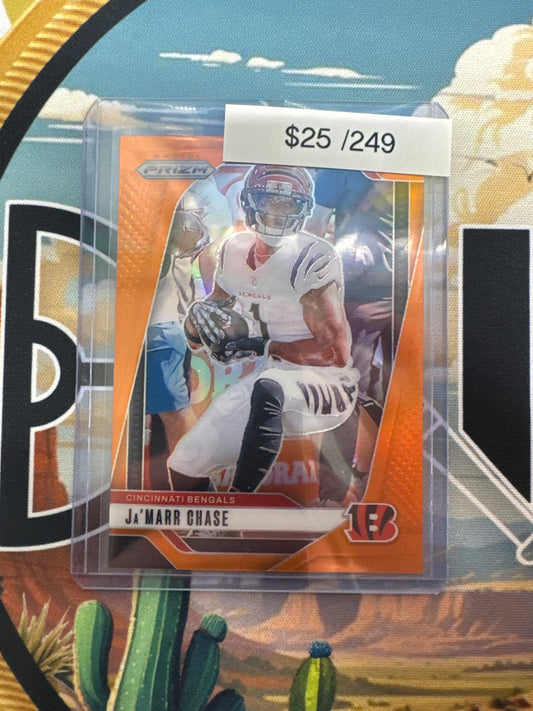 2024 Panini Prizm NFL Ja’Marr Chase Orange Prizm /249