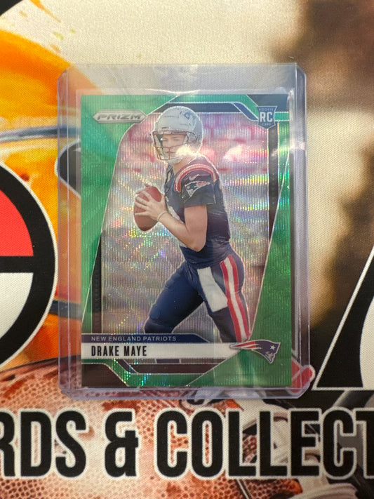 2024 Panini Prizm NFL Drake Maye Rookie Green Wave