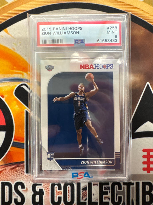2019 Panini NBA Hoops Zion Williamson Rookie PSA 9