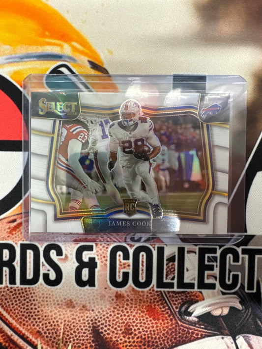 2022 Panini Select NFL James Cook Rookie White Prizm /35