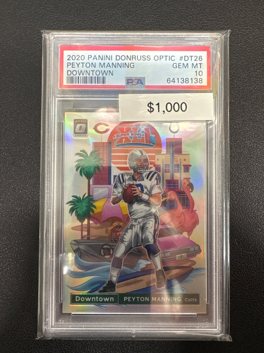 2020 Panini Donruss Optic Peyton Manning Downtown PSA 10