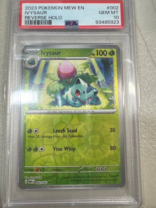 Pokemon Ivysaur 002/165 reverse holo PSA 10
