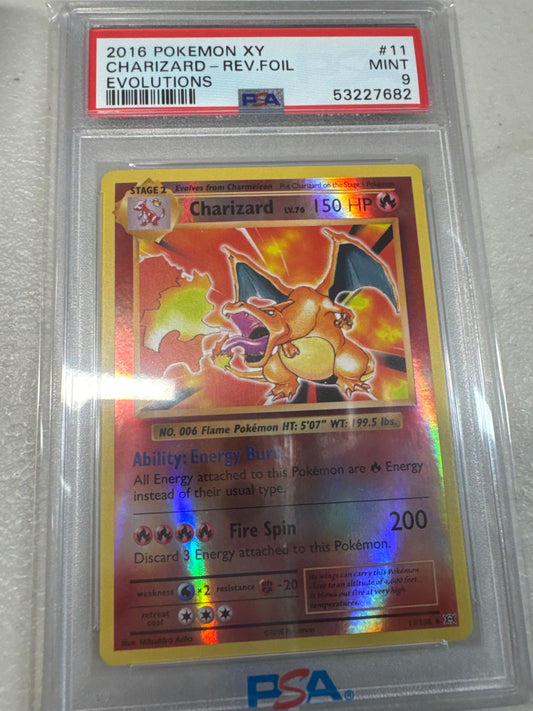 Pokemon Charizard reverse holo 11/108 PSA 9