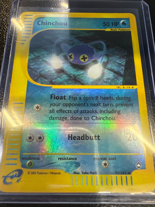 Pokemon Chinchou 70/147 reverse holo Aquapolis