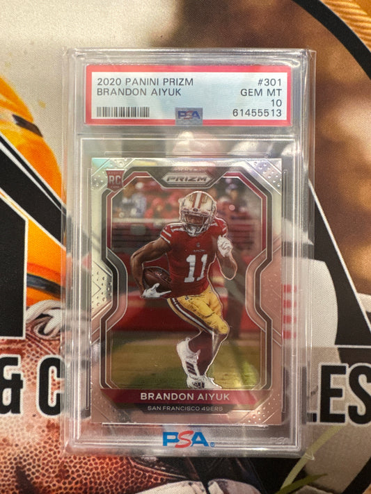 2020 Panini Prizm NFL Brandon Aiyuk Rookie PSA 10