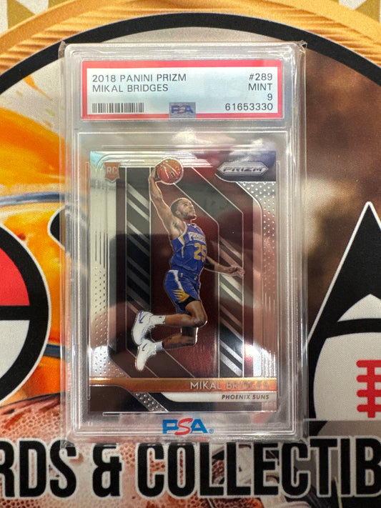 2018 Panini Prizm NBA Mikal Bridges Rookie PSA 9