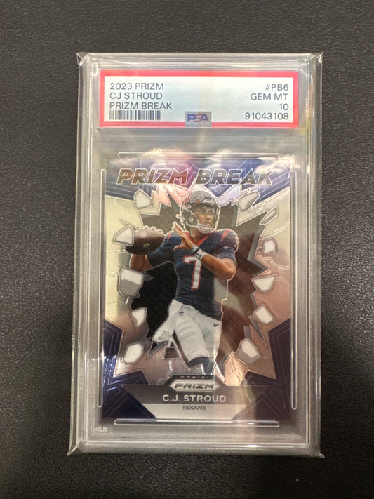 2023 Panini Prizm CJ Stroud Prizm Break Rookie PSA 10
