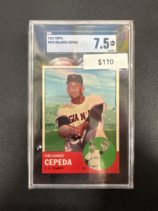 1963 Topps MLB Orlando Cepeda SGC 7.5