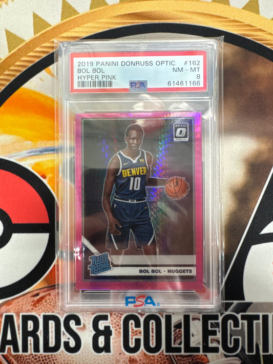 2019 Panini Donruss Optic NBA Bol Bol Rated Rookie Hyper Pink PSA 8