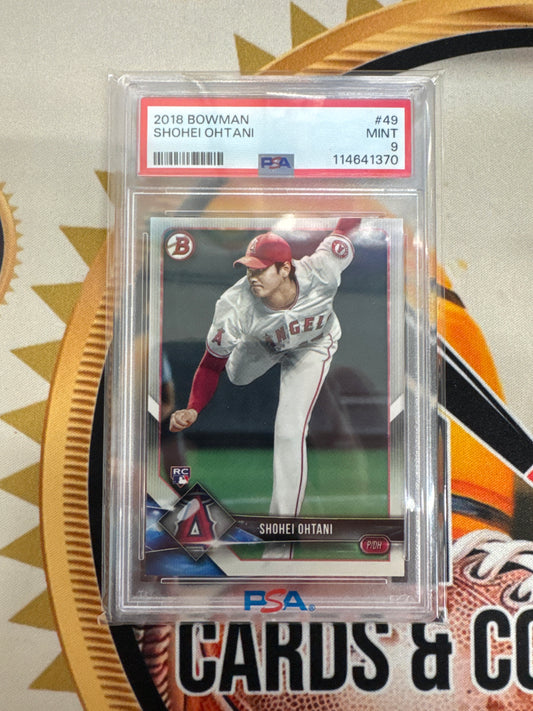 2018 Bowman MLB Shohei Ohtani Rookie PSA 9