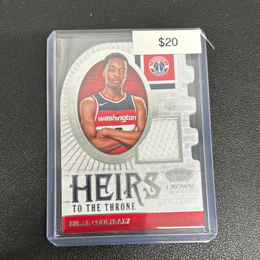 2023-24 NBA Crown Royale Bilal Coulibaly Heirs To The Throne Die Cut Rookie Patch