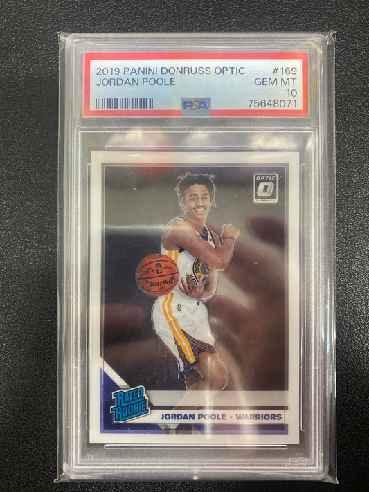 2019 Panini Donruss Optic Jordan Poole Rated Rookie PSA 10