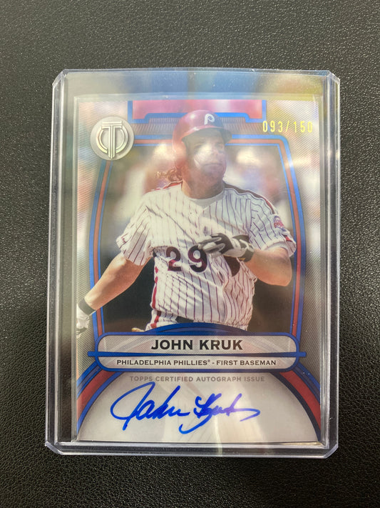 2025 Topps Tribute MLB John Kruk Autograph Blue Refractor /150