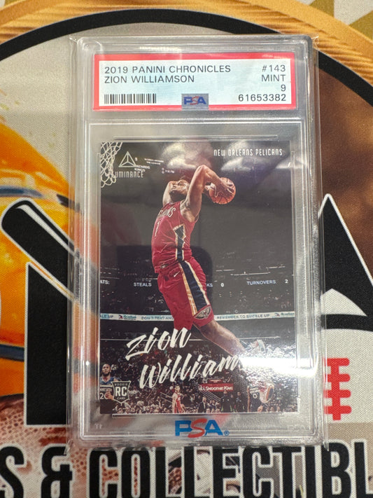 2019 Panini Chronicles NBA Zion Williamson Rookie PSA 9
