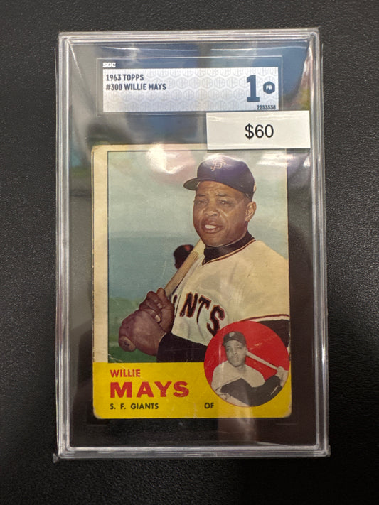 1963 Topps MLB Willie Mays SGC 1