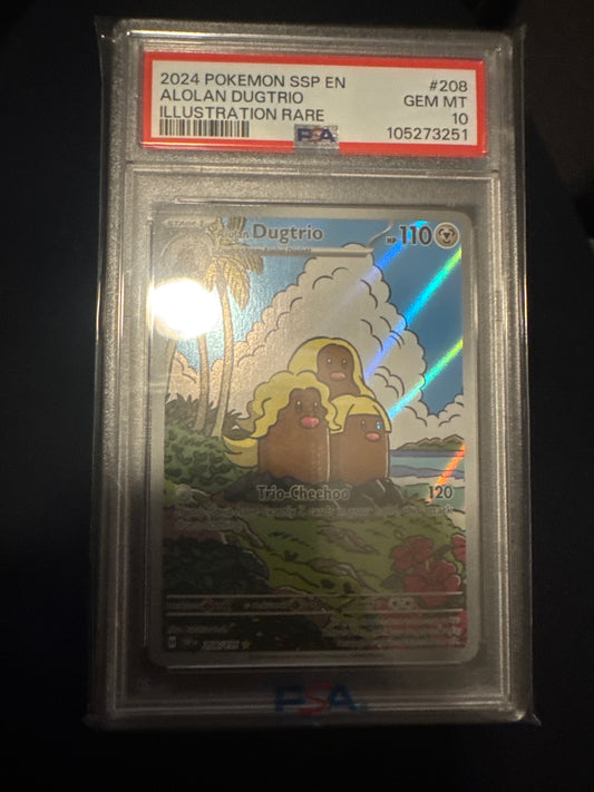 Pokemon Alolan Dugtrio 208/191 PSA 10