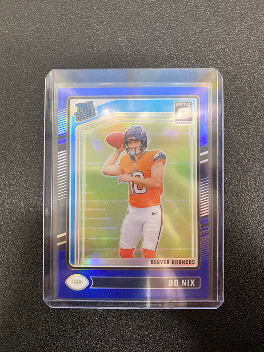2024 Panini Donruss Optic Bo Nix Rated Rookie Blue /199