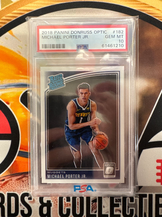 2018 Panini Donruss Optic NBA Michael Porter Jr. Rated Rookie PSA 10