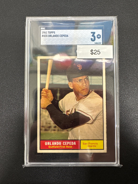 1961 Topps MLB Orlando Cepeda SGC 3