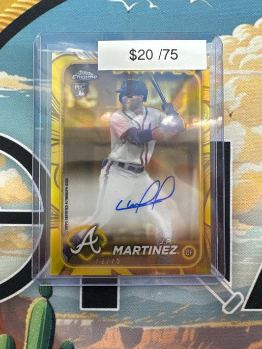 2024 Topps Gilded Collection J.P. Martinez Chrome Autograph /75