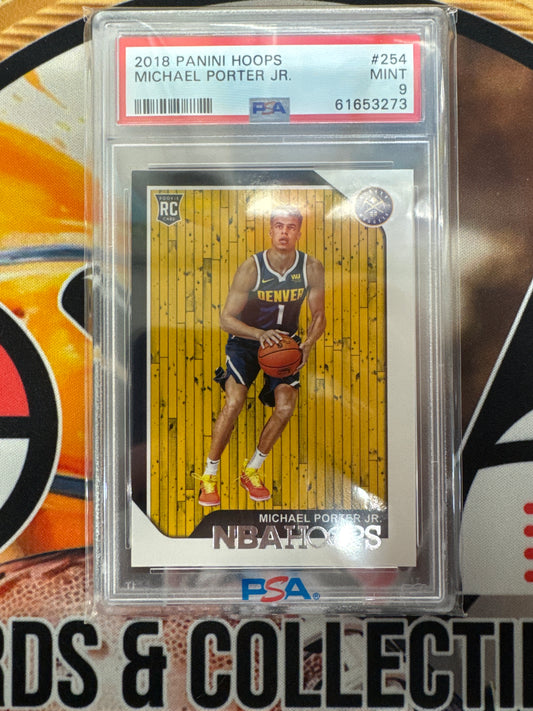 2018 Panini Hoops NBA Michael Porter Jr. Rookie PSA 9