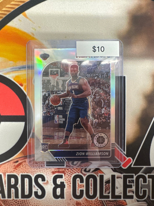 2019-20 Panini NBA Hoops Premium Stock Zion Williamson Rookie Silver Prizm