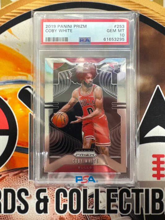 2019 Panini Prizm NBA Coby White Rookie PSA 10