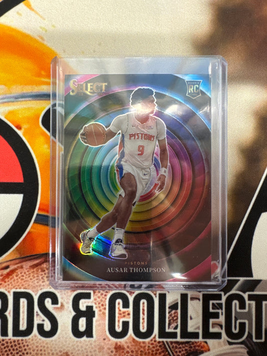 2023-24 Panini Select NBA Ausar Thompson Rookie Black Colorwheel SSP