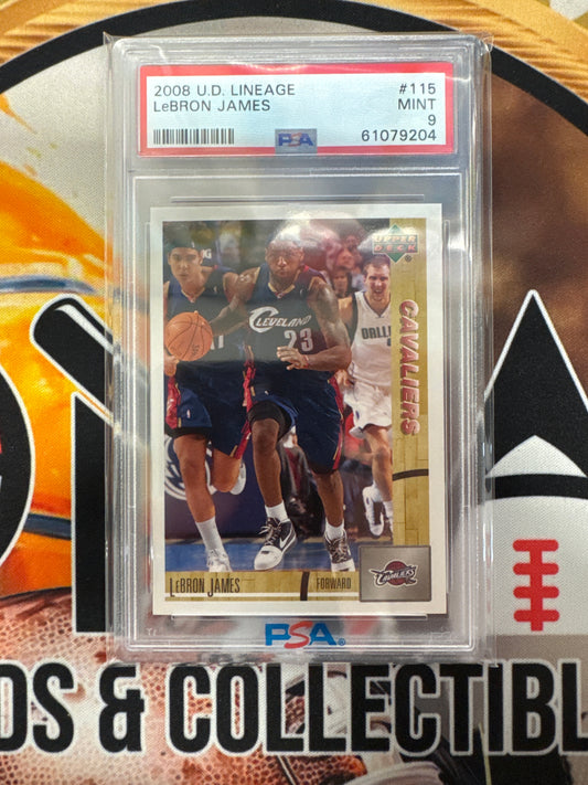 2008 Upper Deck NBA Lineage LeBron James PSA 9