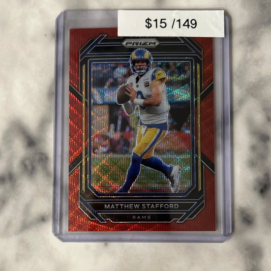 2022 Prizm Matthew Stafford /149 red wave