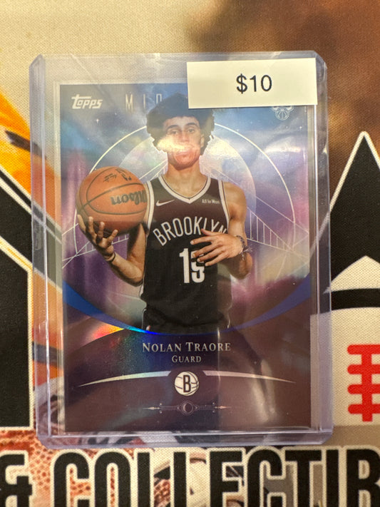 2025-26 Topps Midnight NBA Nolan Traore Rookie Blue Refractor
